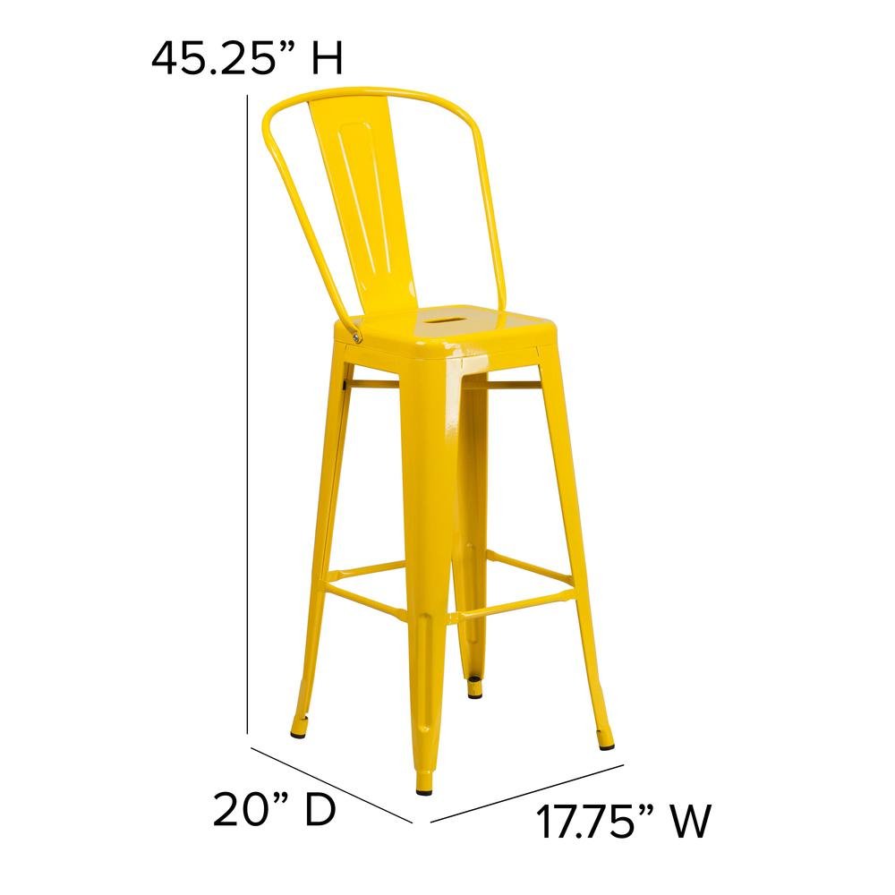 Kai Commercial Grade 30" High Counter Height Stool - Drakoi Marketplace