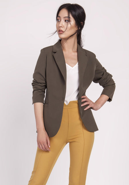 Khaki Lanti Jackets & Coats - Drakoi Marketplace