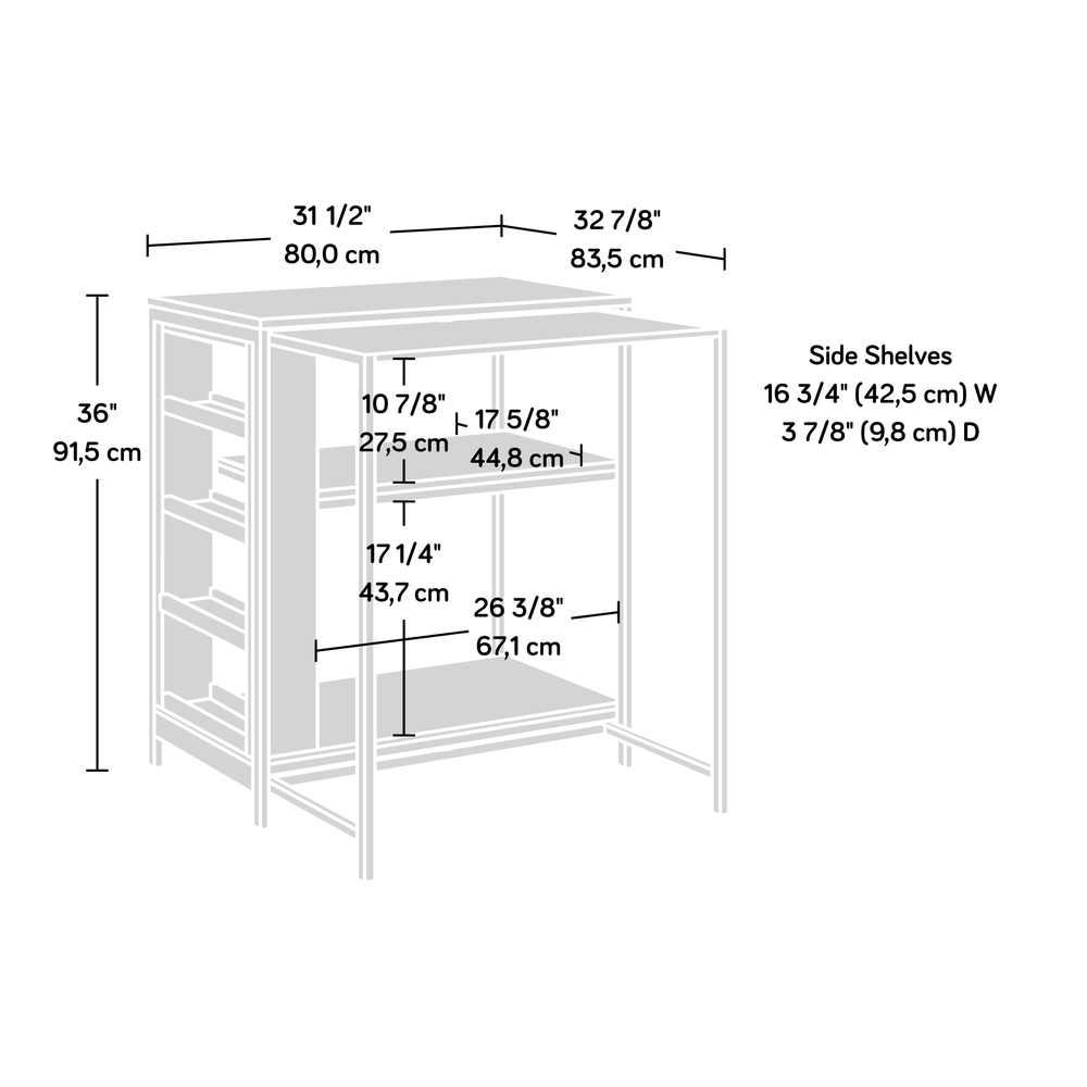 Kitchen Island Baltic Oak/White - Drakoi Marketplace