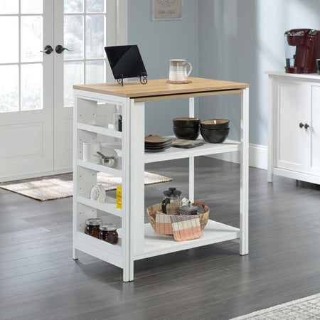 Kitchen Island Baltic Oak/White - Drakoi Marketplace