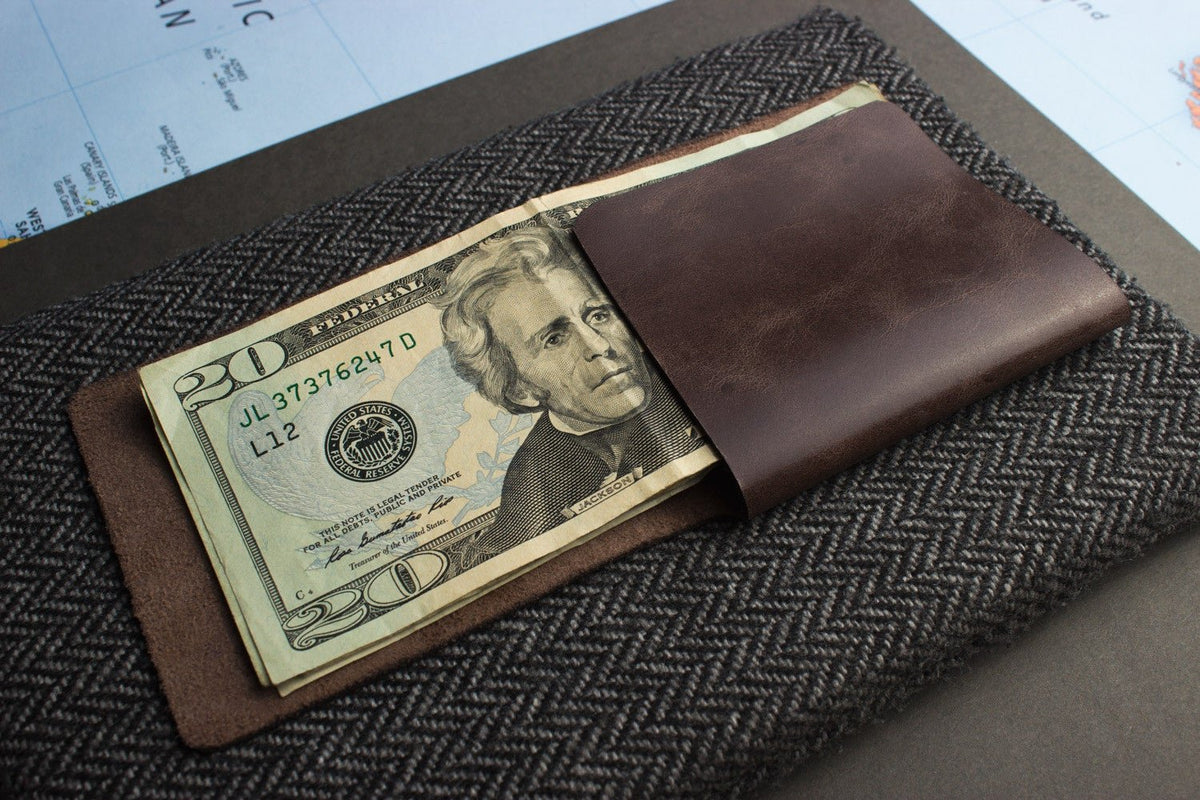 L Shape Minimal Leather Wallet - Drakoi Marketplace