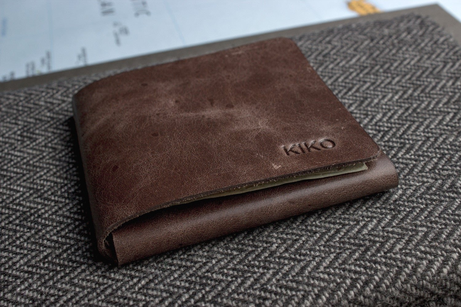 L Shape Minimal Leather Wallet - Drakoi Marketplace