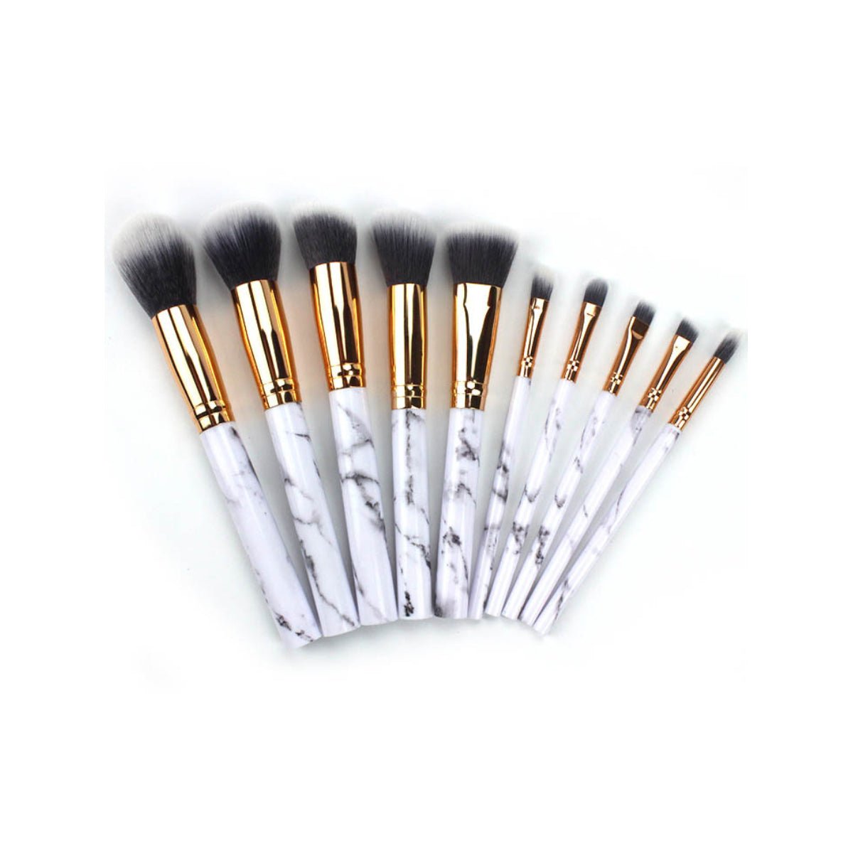 La Canica 10 In 1 Makeup Brush Set With Travel Friendly Container - Drakoi Marketplace