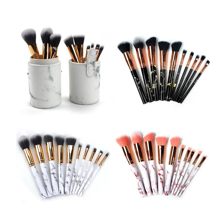 La Canica 10 In 1 Makeup Brush Set With Travel Friendly Container - Drakoi Marketplace