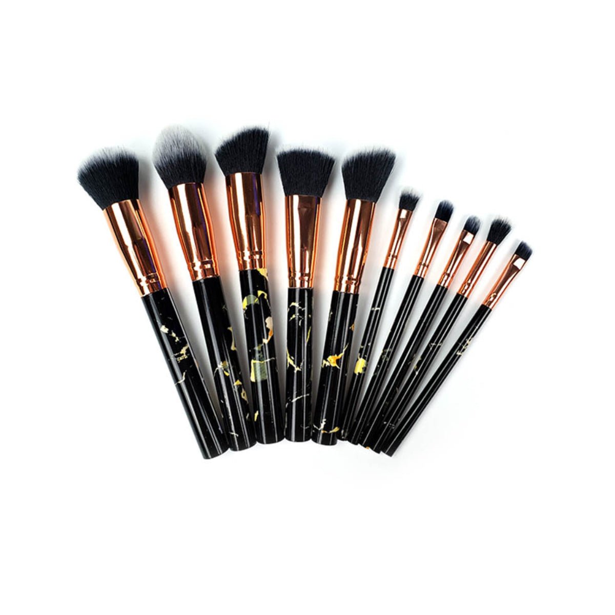 La Canica 10 In 1 Makeup Brush Set With Travel Friendly Container - Drakoi Marketplace