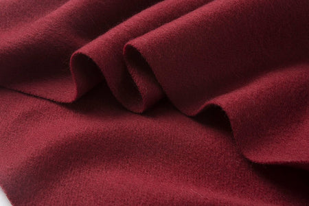 Lambswool Scarf Woven Plain Bordeaux - Drakoi Marketplace