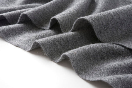 Lambswool Scarf Woven Plain Grey - Drakoi Marketplace