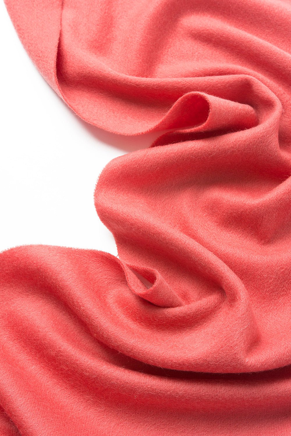 Lambswool Scarf Woven Plain Lobster - Drakoi Marketplace