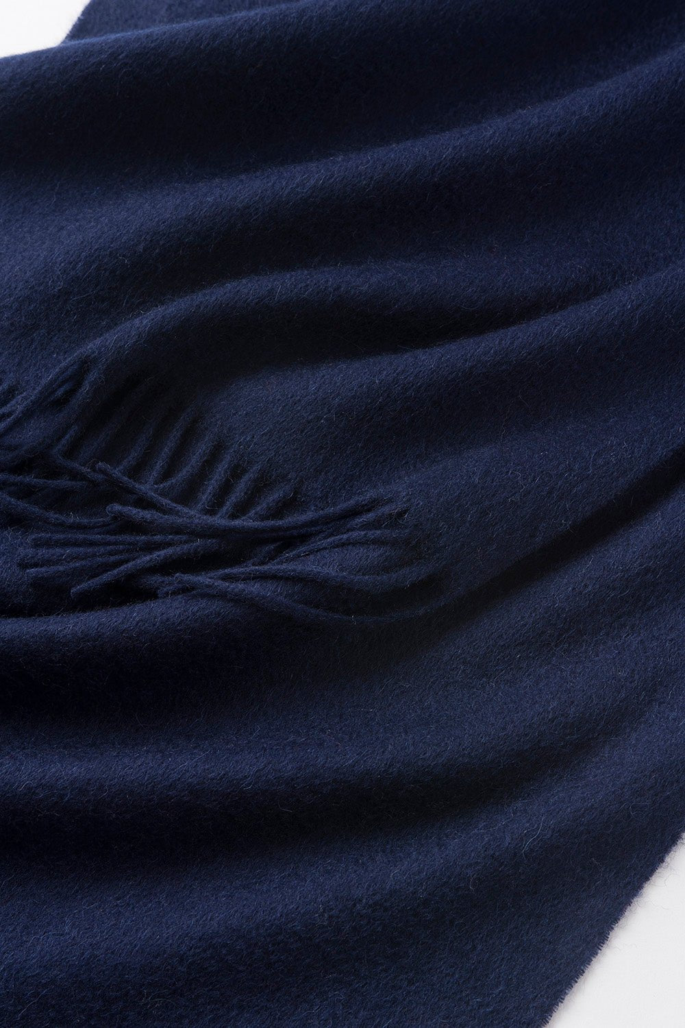 Lambswool Scarf Woven Plain Navy - Drakoi Marketplace