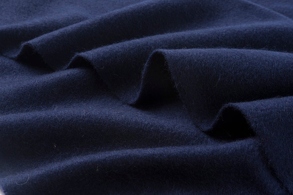 Lambswool Scarf Woven Plain Navy - Drakoi Marketplace