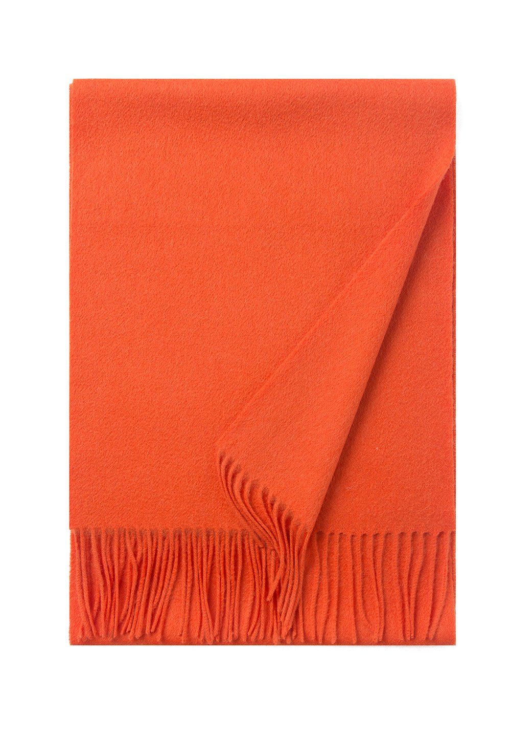 Lambswool Scarf Woven Plain Orange - Drakoi Marketplace