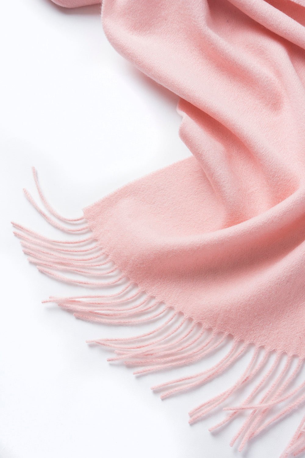 Lambswool Scarf Woven Plain Pink - Drakoi Marketplace