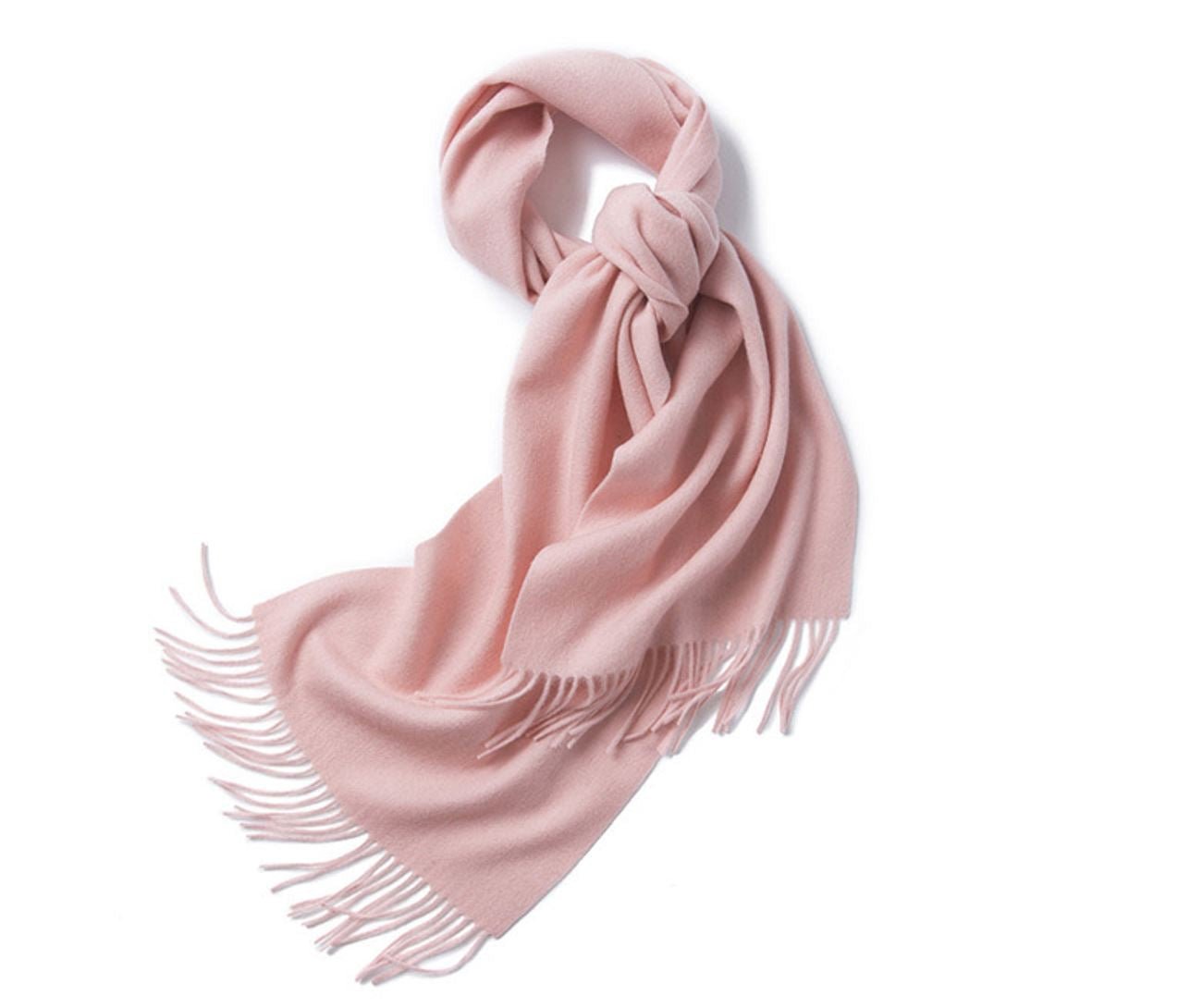 Lambswool Scarf Woven Plain Pink - Drakoi Marketplace