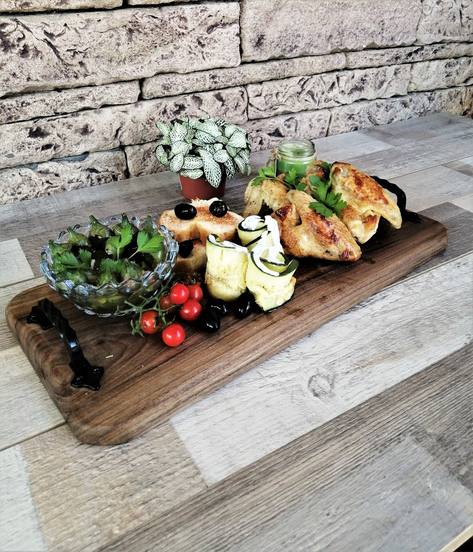 Large Serving Board Catering Extra Long Tray Charcuterie Platter With Handles Father's Day Gift Idea - Drakoi Marketplace