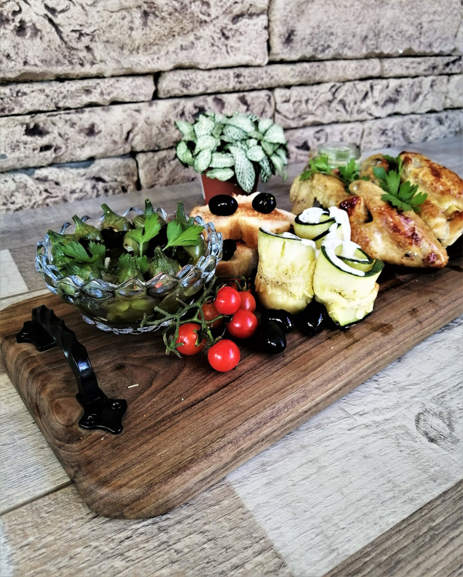 Large Serving Board Catering Extra Long Tray Charcuterie Platter With Handles Father's Day Gift Idea - Drakoi Marketplace