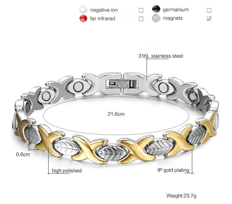 Leaf Gold Best Magnetic Health Bracelet for Women - Drakoi Marketplace