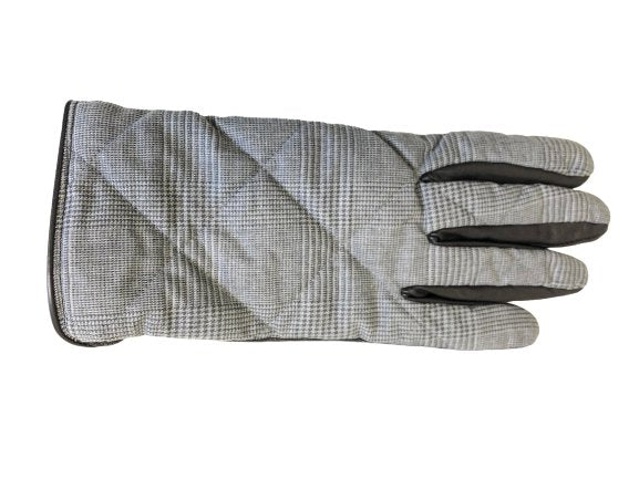 Leather Gloves with Wool Glen Check - Drakoi Marketplace