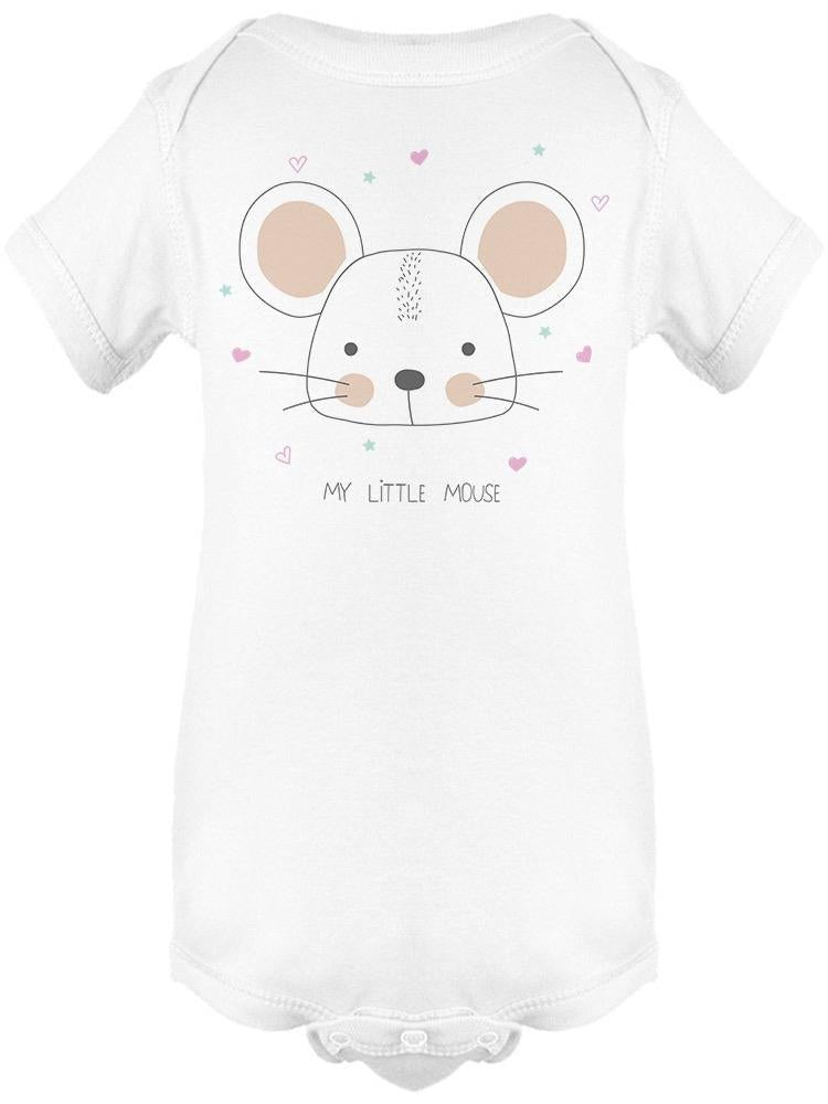 Little Mouse Lettering Cartoon Bodysuit Baby's -Image by Shutterstock - Drakoi Marketplace