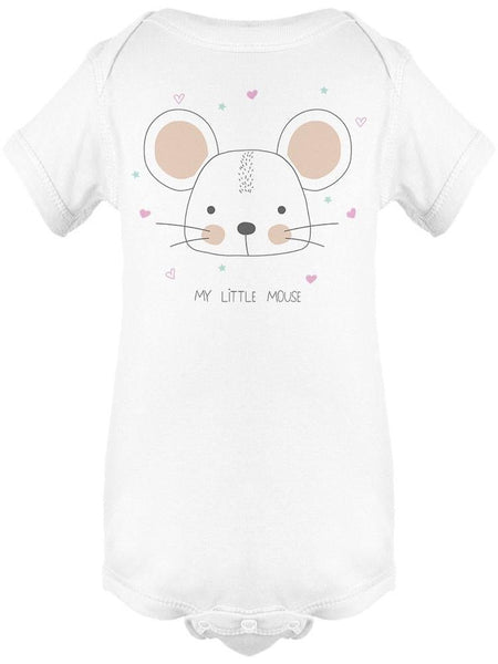 Little Mouse Lettering Cartoon Bodysuit Baby's -Image by Shutterstock - Drakoi Marketplace