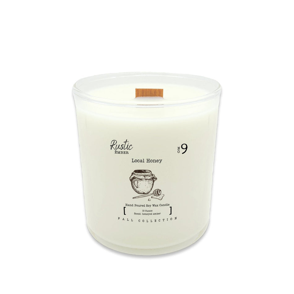 Local Honey | 10 Ounce Candle | Rustic Ember - Drakoi Marketplace