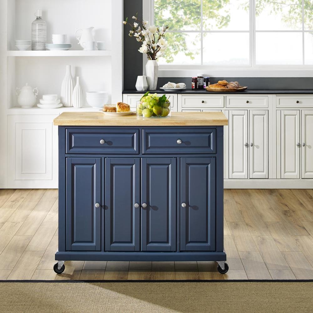 Madison Kitchen Cart Navy - Drakoi Marketplace