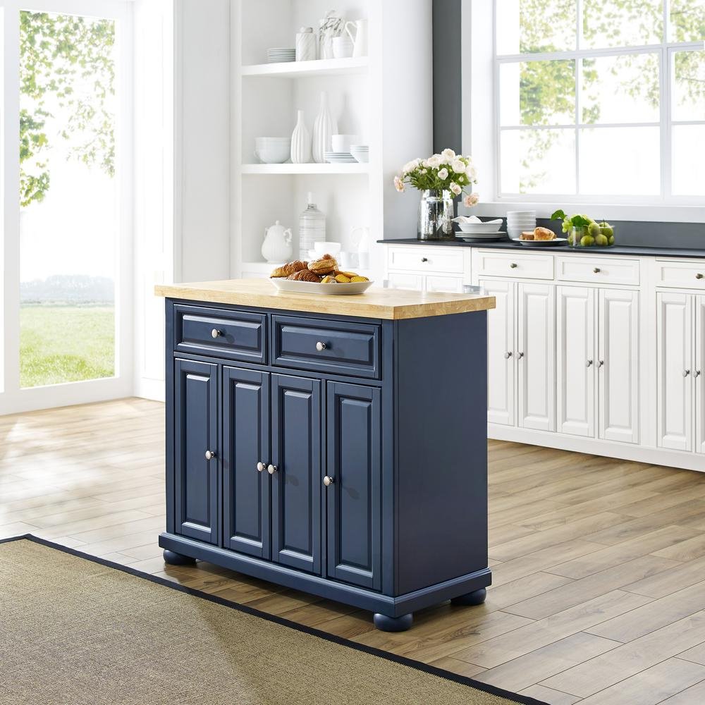 Madison Kitchen Island Navy - Drakoi Marketplace