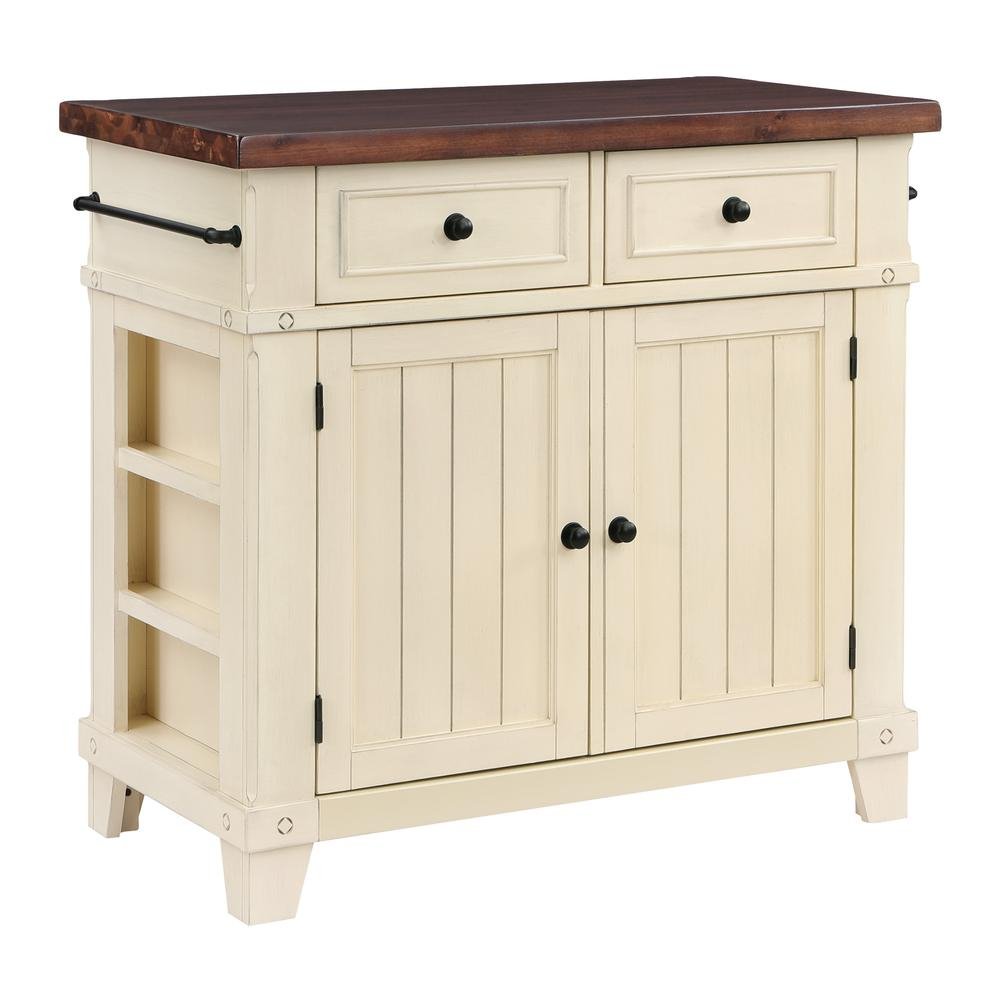 Madison Kitchen Island, White - Drakoi Marketplace