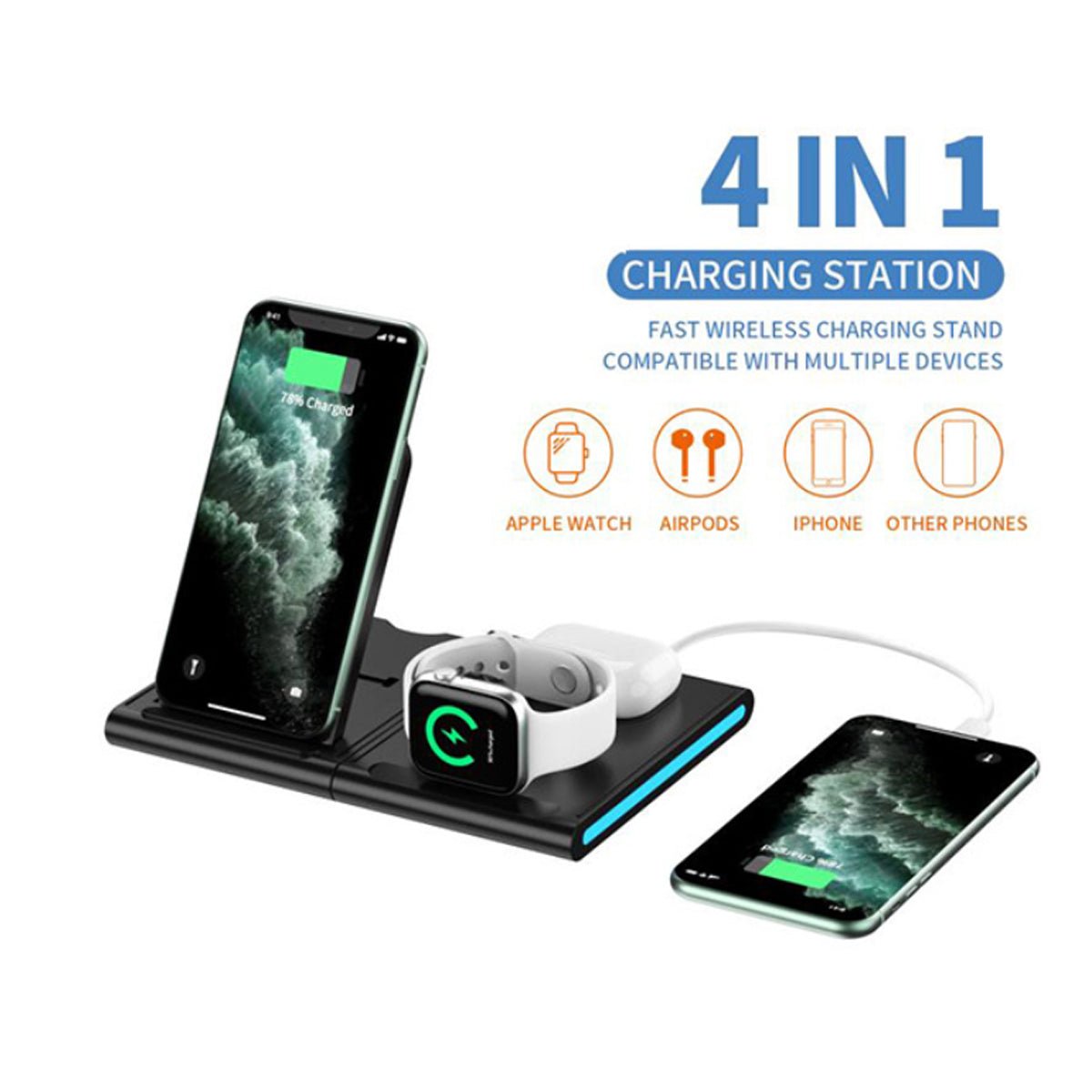 Magnetic Power Tiles 4 In 1 Wireless Charging Station - Drakoi Marketplace