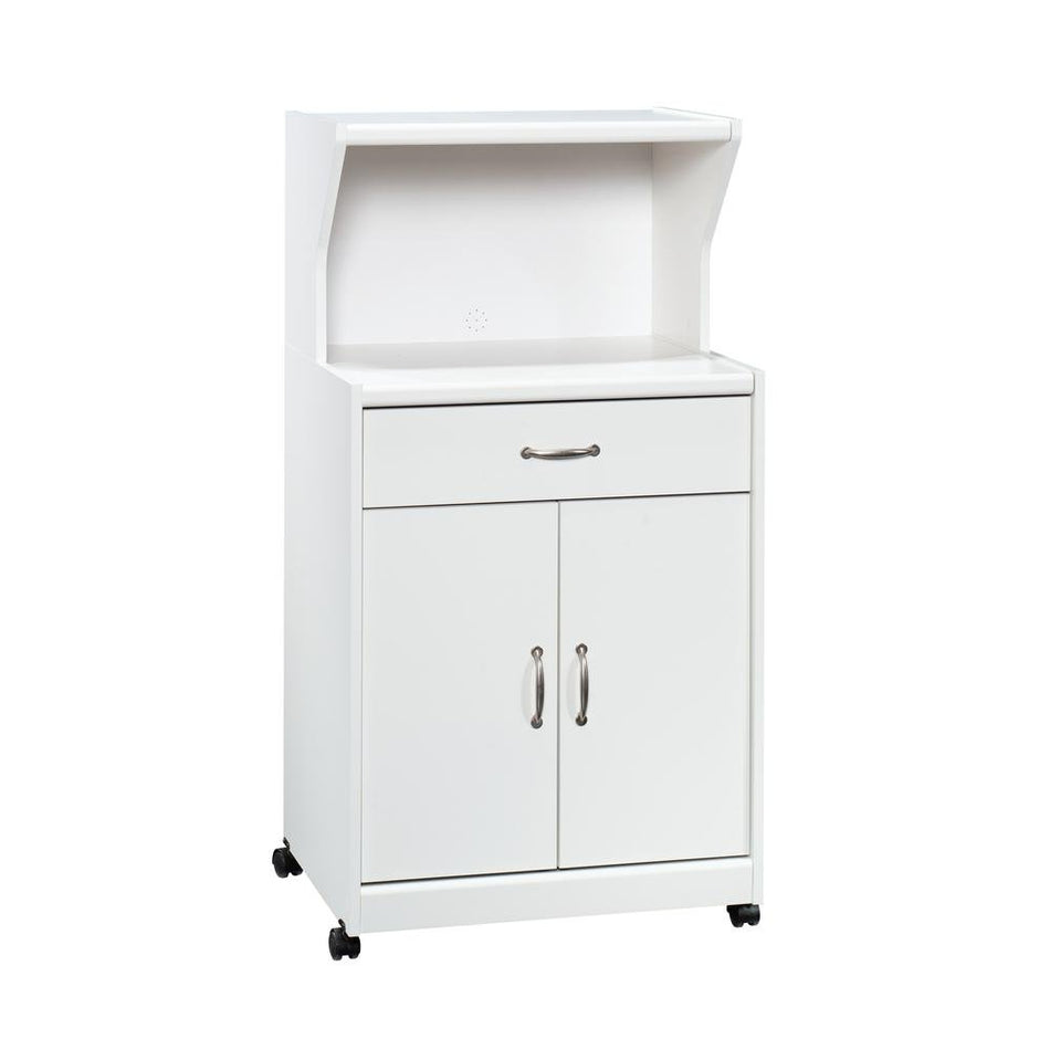 Microwave/Kitchen Cart Glacier White - Drakoi Marketplace