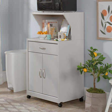 Microwave/Kitchen Cart Modern Grey - Drakoi Marketplace