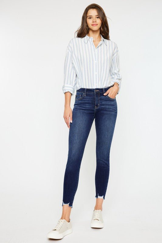 Mid RIse Ankle Skinny Jeans - Drakoi Marketplace