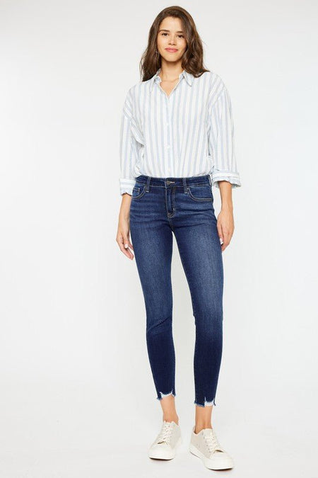 Mid RIse Ankle Skinny Jeans - Drakoi Marketplace