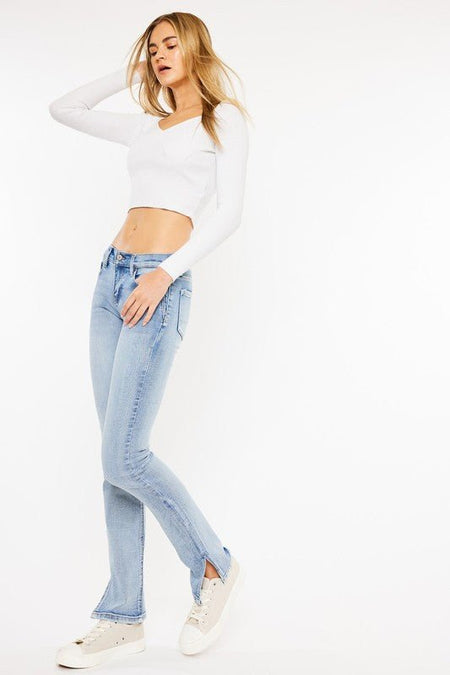 Mid Rise Y2K Bootcut Jeans - Drakoi Marketplace