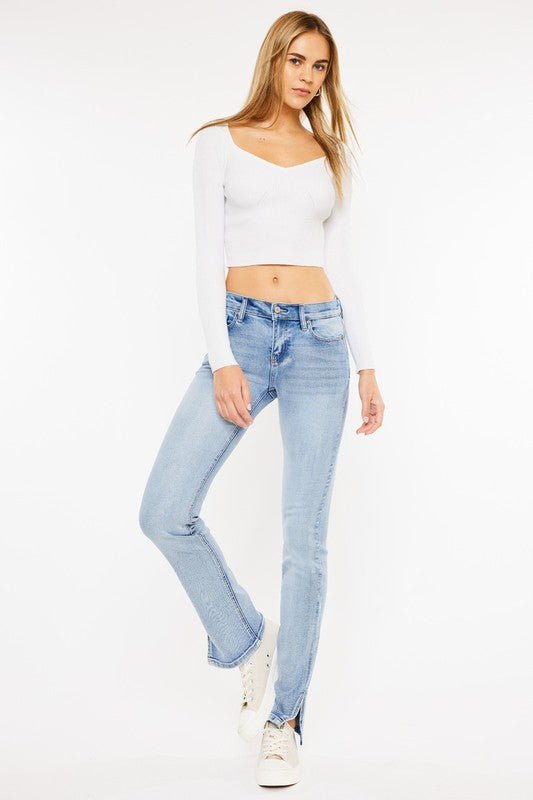 Mid Rise Y2K Bootcut Jeans - Drakoi Marketplace