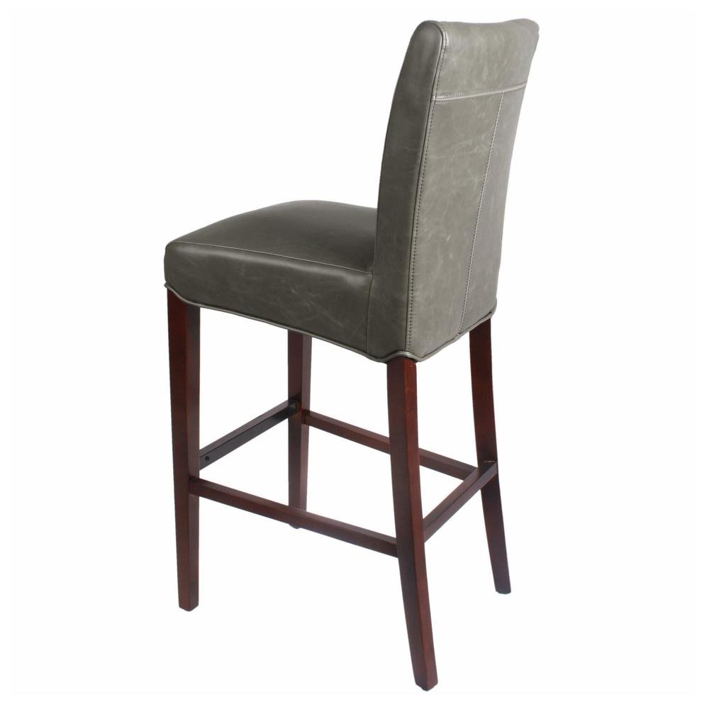 Milton Bonded Leather Bar Stool - Drakoi Marketplace