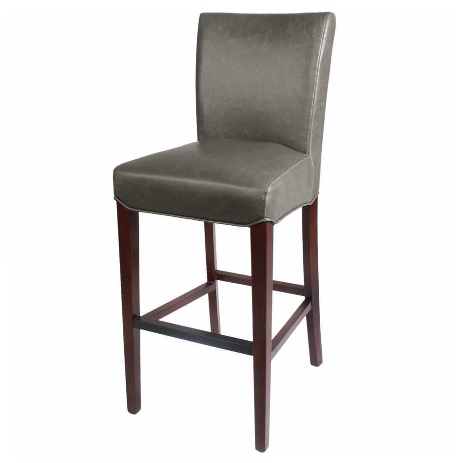 Milton Bonded Leather Bar Stool - Drakoi Marketplace