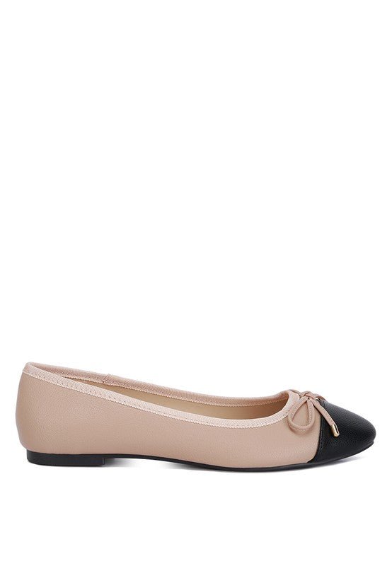 Minato Two Tone Ballet Flats - Drakoi Marketplace