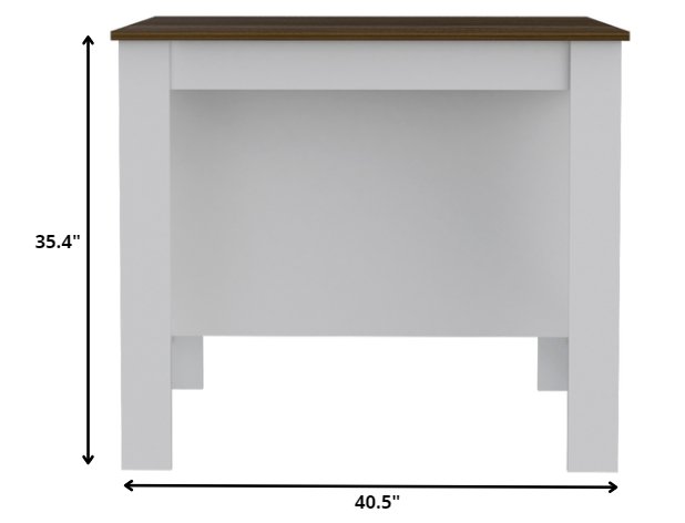 "Modern White and Caramel Kitchen Island" - Drakoi Marketplace