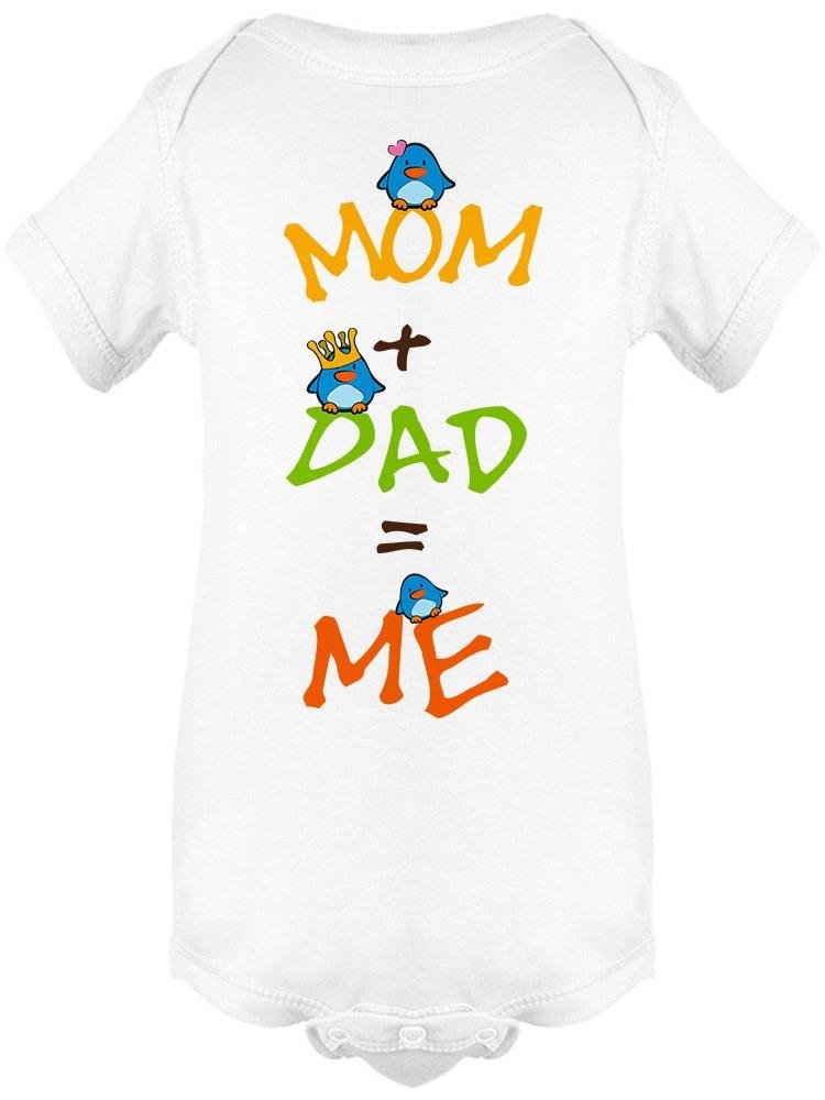 Mom Plus Dad Equals Me Design Bodysuit Baby's -Image by Shutterstock - Drakoi Marketplace