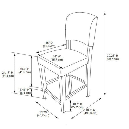 Monaco Counter Stool Espresso - Drakoi Marketplace