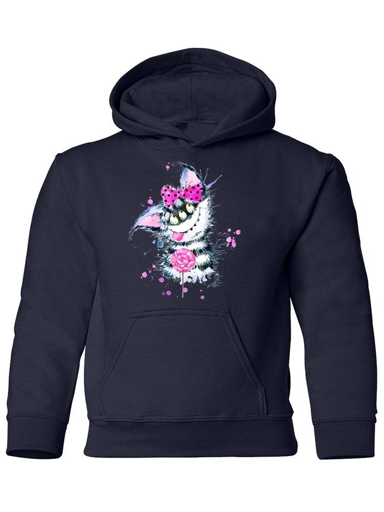 Monster Kitten With A Bow Hoodie -Image by Shutterstock - Drakoi Marketplace