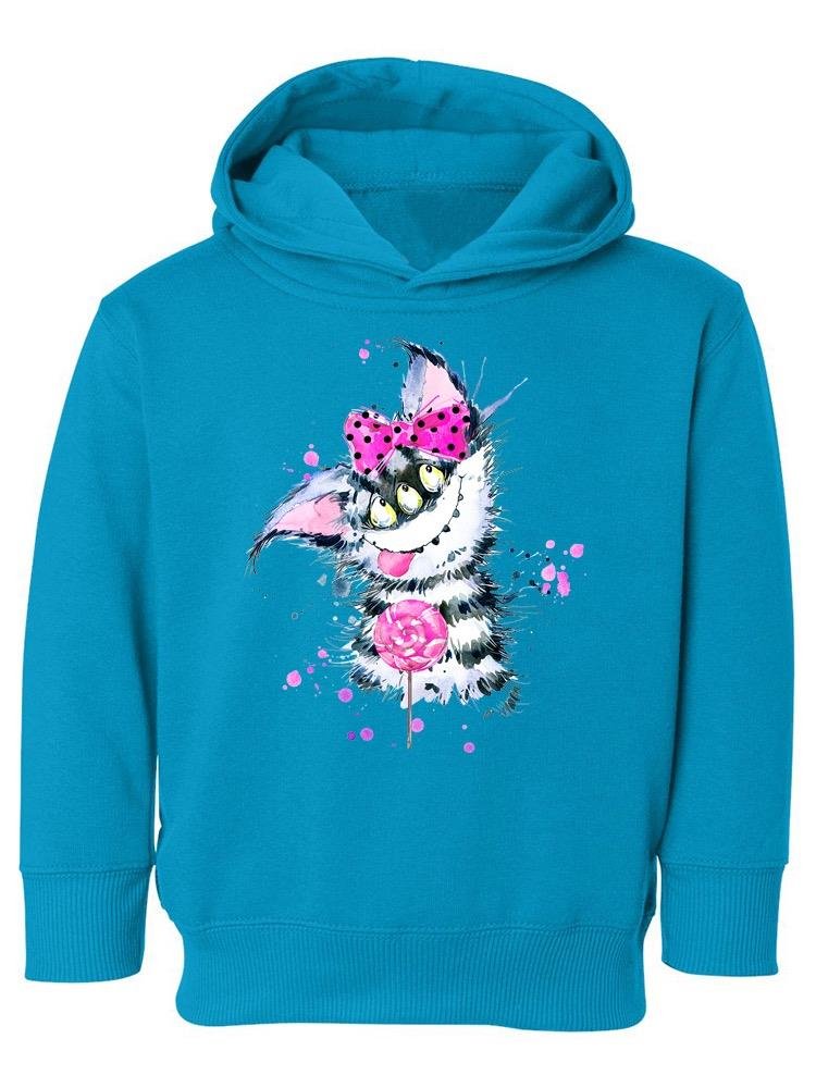 Monster Kitten With A Bow Hoodie -Image by Shutterstock - Drakoi Marketplace