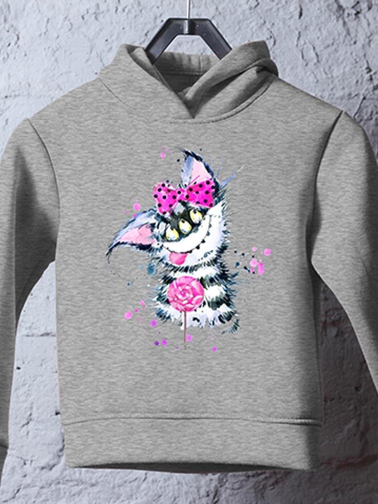 Monster Kitten With A Bow Hoodie -Image by Shutterstock - Drakoi Marketplace