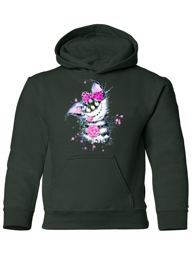 Monster Kitten With A Bow Hoodie -Image by Shutterstock - Drakoi Marketplace