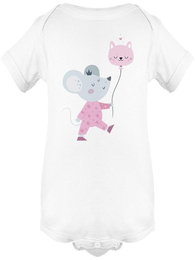 Mouse Cartoon Kitty Cat Balloon Bodysuit Baby's -Image by Shutterstock - Drakoi Marketplace