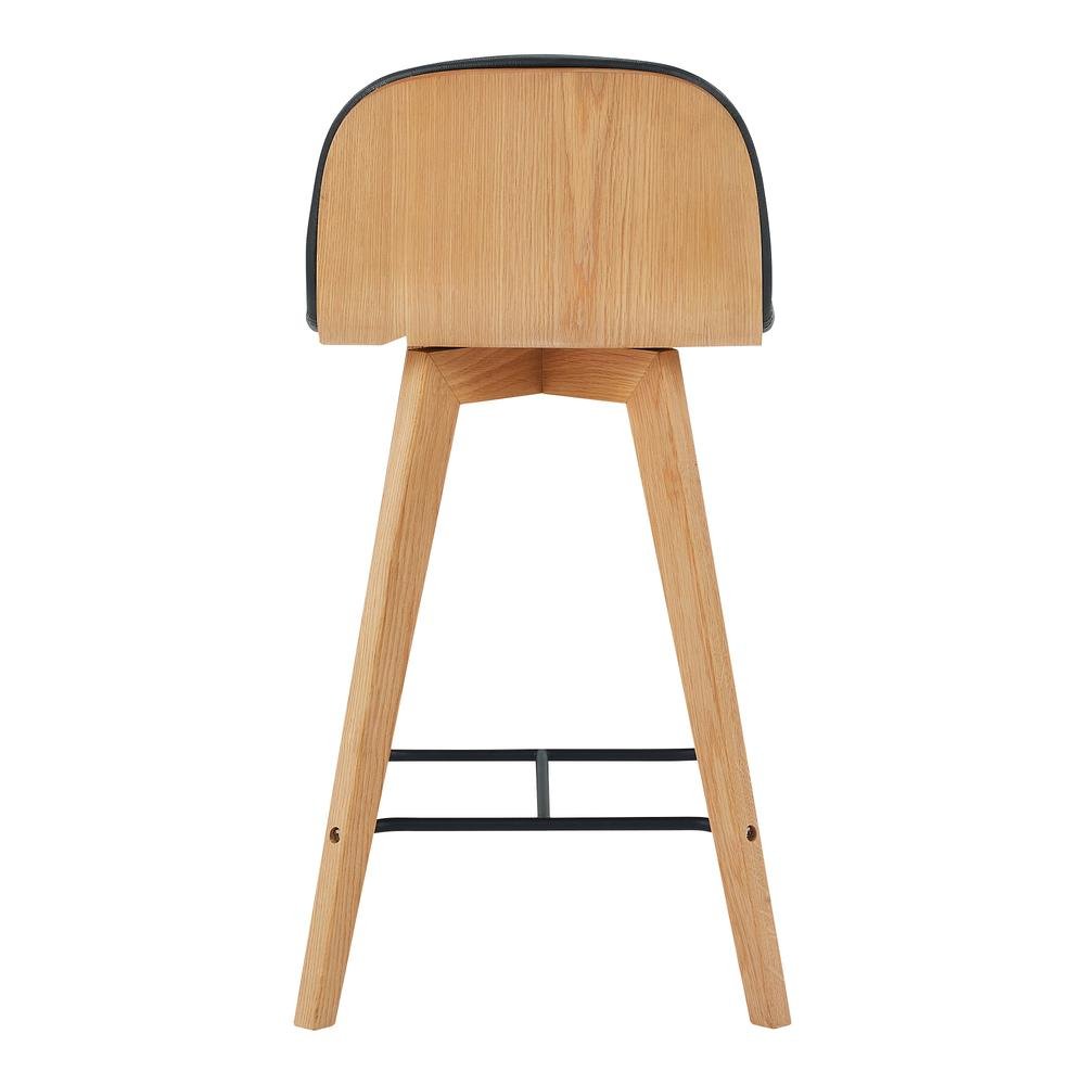 Napoli Leather Counter Stool Black - Drakoi Marketplace