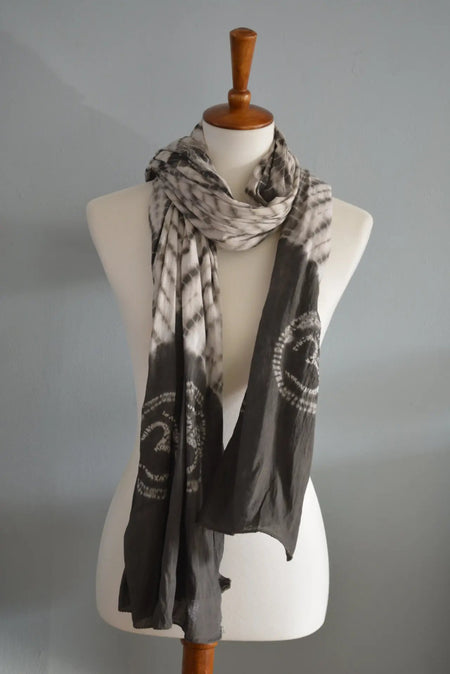 Naturally dyed cotton scarf - Drakoi Marketplace