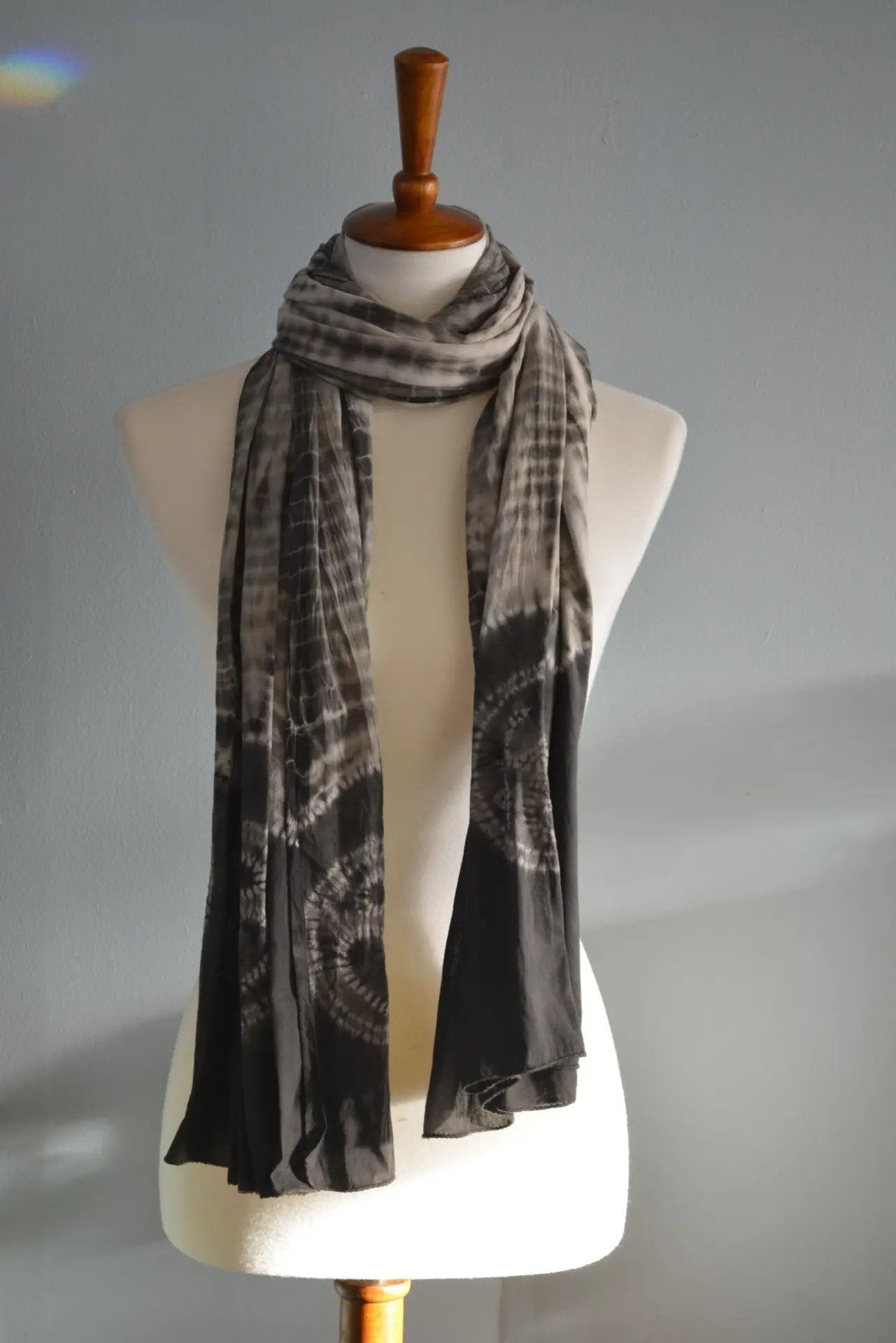 Naturally dyed cotton scarf - Drakoi Marketplace