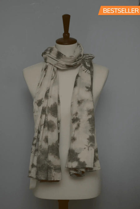 Naturally dyed cotton scarf - Drakoi Marketplace