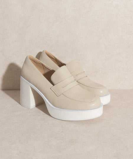 Oasis Society Hannah - Platform Penny Loafers - Drakoi Marketplace